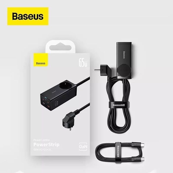 Baseus 65w Gan3 Pro Зарядное устройство для телефона Сетевой фильтр
