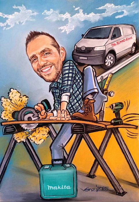 Ръчно рисувани карикатури по снимка