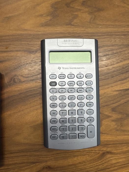 Texas BA2 plus professional калькулятор для CFA