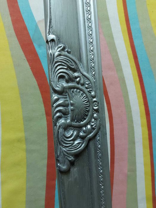 Profil pentru rama tablou din mdf stil antichizat baroc argintiu