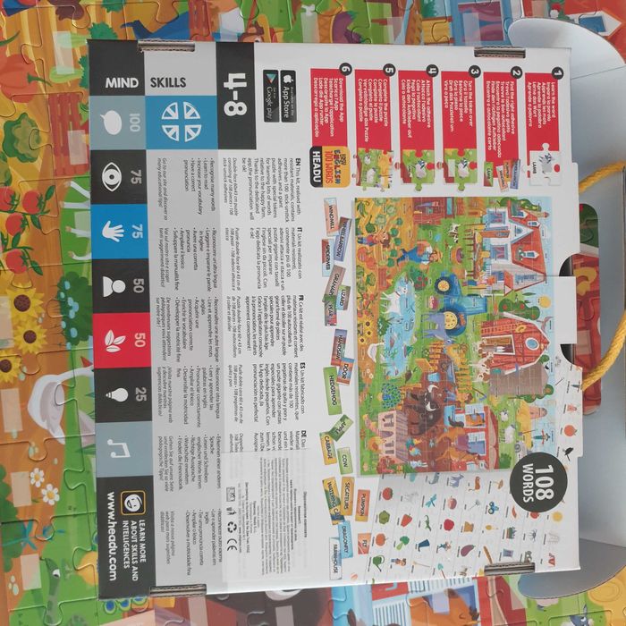 Лот от 2 пъзела за 4-8 години Clementoni и Headu