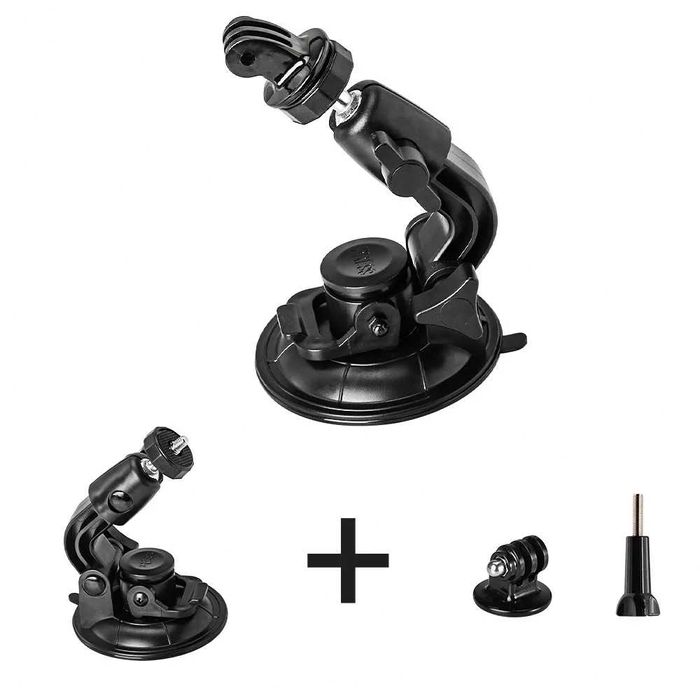 Ventuza cu filet 1/4 + adaptor camere actiune GoPro Insta360 telefon