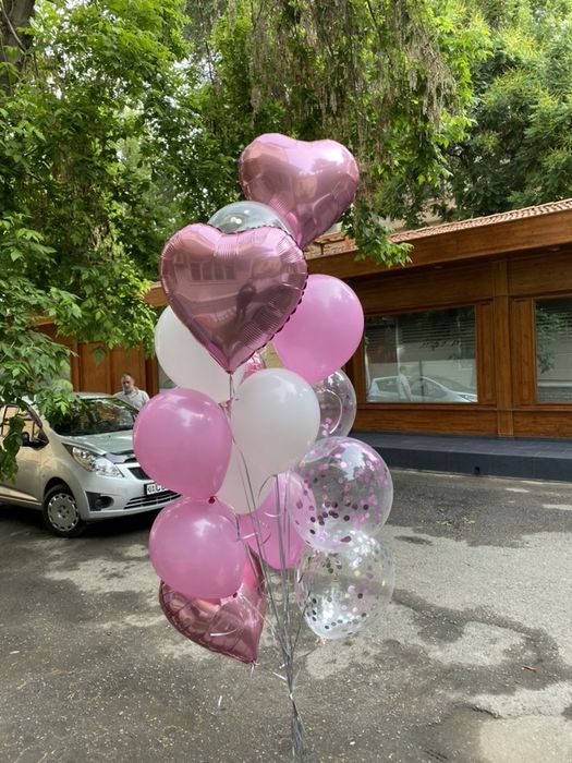 Гелиевые шары по 12.000. Воздушные шары. Надписи. Оформление шарами