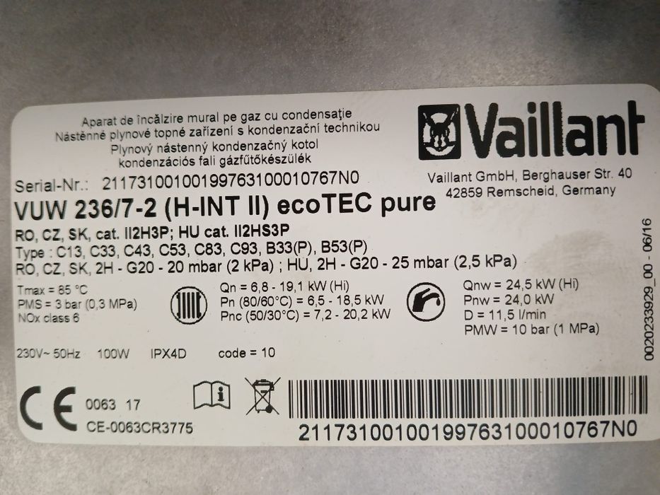 Centrale Ariston și Vaillant
