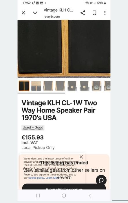 Boxe vintage KLH model 331