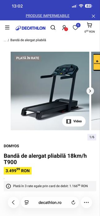 Vand Banda de alergat Domyos T900A ca noua