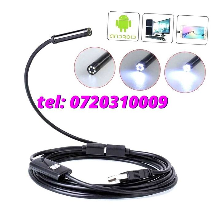 2 M Camera Endoscop boroscop 6 Led Inspectii Tehniceinstalatii