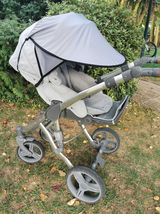 Комбинирана количка LORELLI RIMINI CLASSIC Grey&Black DOTS