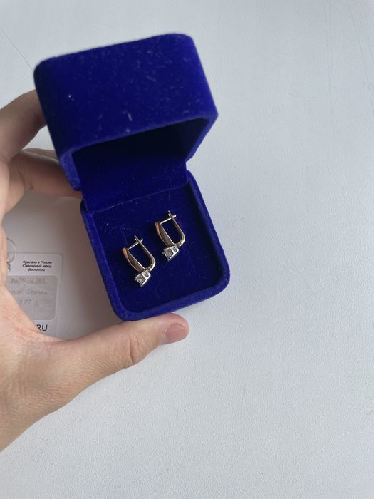 Золотые серьги 585 пробы