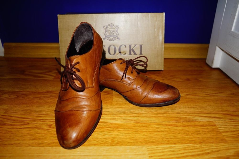 OFERTĂ! Pantofi maro eleganți din piele naturala LASOCKI Oxford