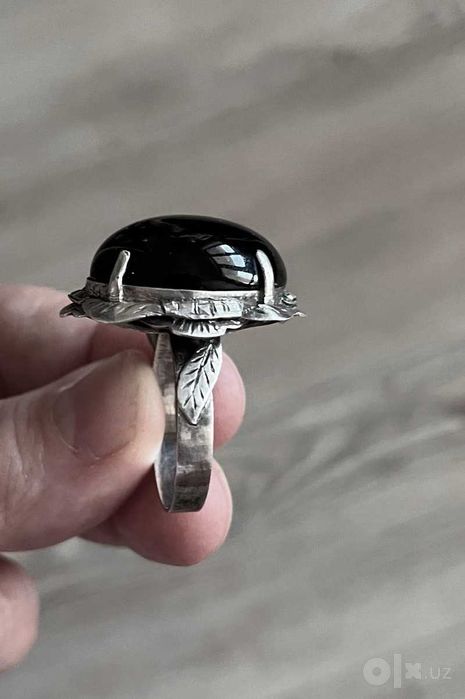 Винтажные украшения из мельхиора с натуральными камнями