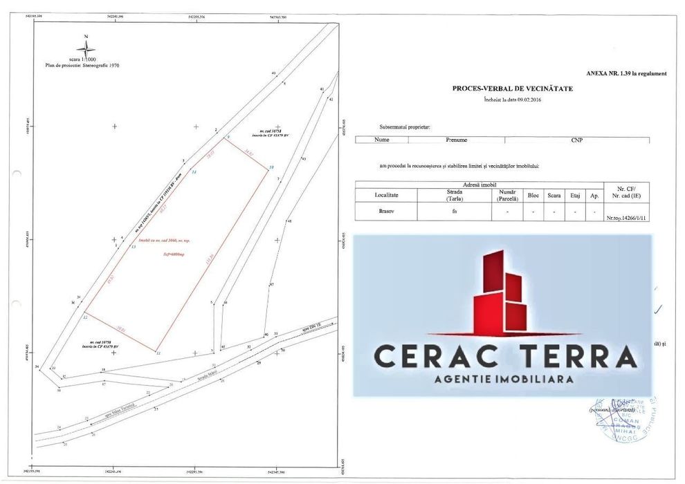 Teren constructii,investitie P+2+M Poiana Mica- Brasov # CERACTERR