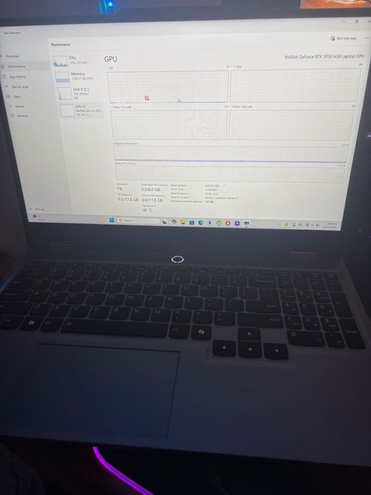 Laptop Gaming Lenovo LOQ 15ARP9 cu procesor AMD Ryzen™ 5, Rtx 3050