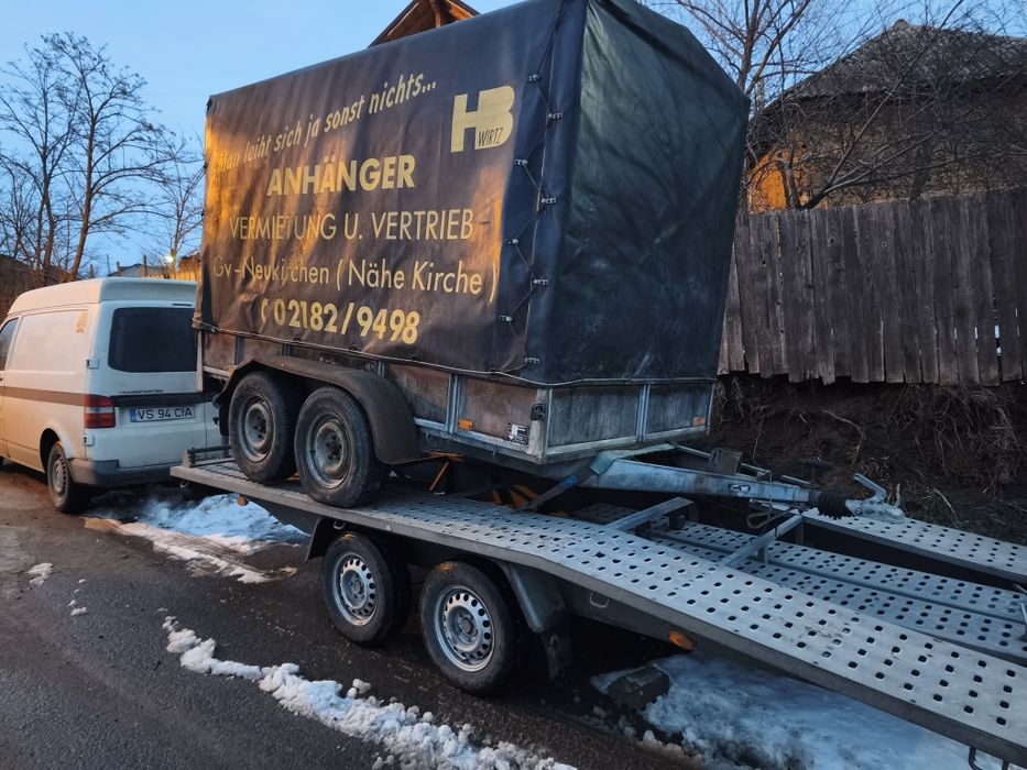 Vând platforma 2700 kg 4.5 m utili stare foarte bună și remorca 2000 k