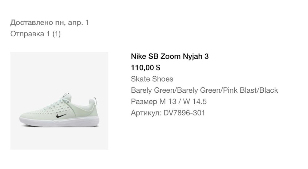 Кроссовки Nike SB Zoom Nyjah 3
