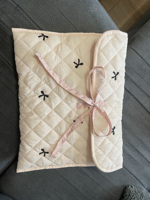 Калъф за лаптоп - розов с панделка