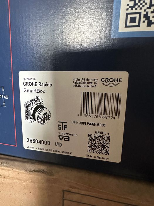 Универсално тяло за вграждане, 1/2″ GROHE Rapido SmartBox 35604000