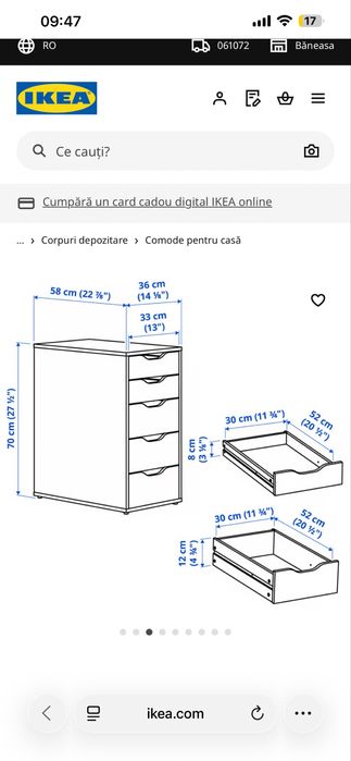 Comoda alba Ikea