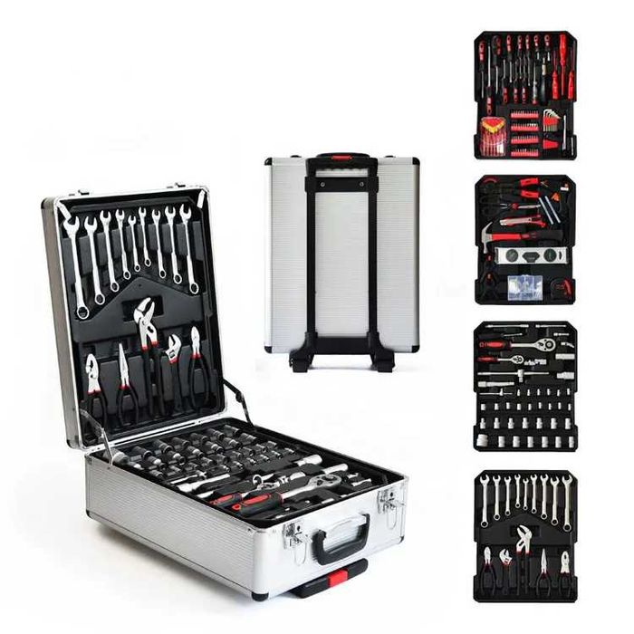 Cutie cu scule Trolley Zilver – 186 piese