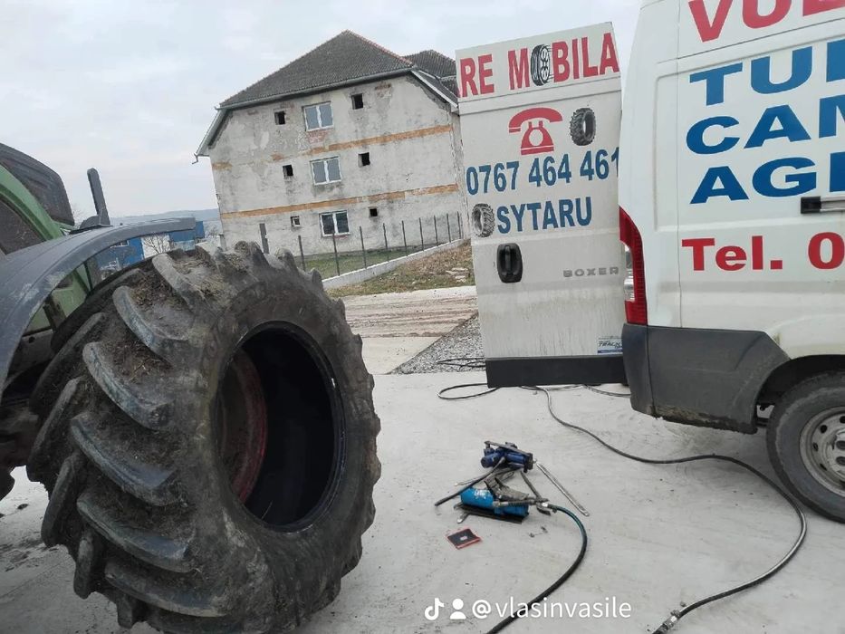 Vulcanizare mobila,turisme, camioane, tractoare.
