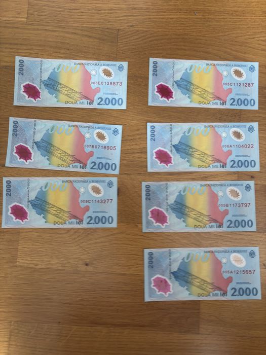 Bancnote 2000 lei eclipsa solara 1999