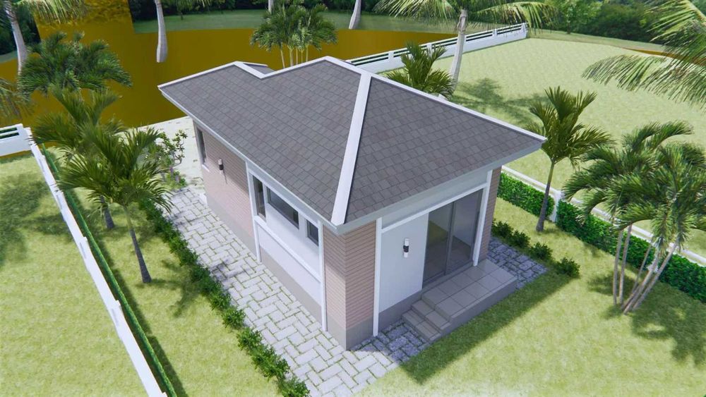 НА ИЗПЛАЩАНЕ - Луксозна сглобяема къща с 1 спалня, 34 кв. м