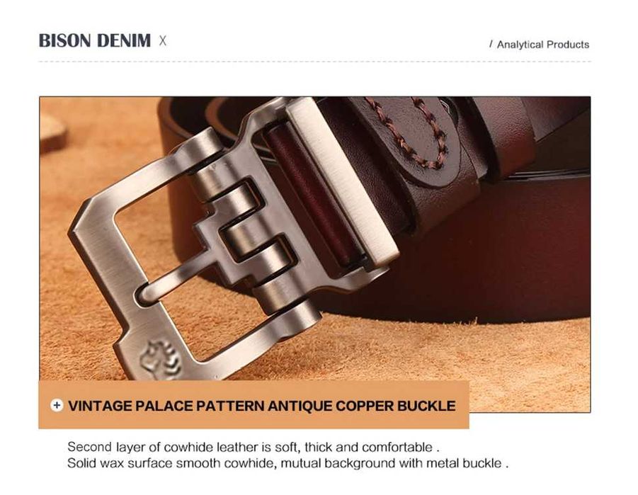 Curea barbati din piele  Bison Denim