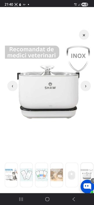 Fântână Electrică Shaw V3 pentru pisica
