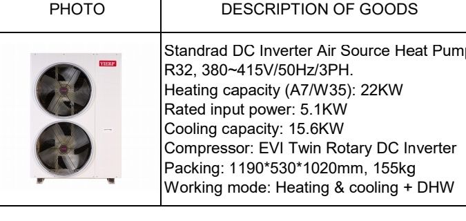Тепловой насослар 10KW -55KW DC inverter R32 monoblok