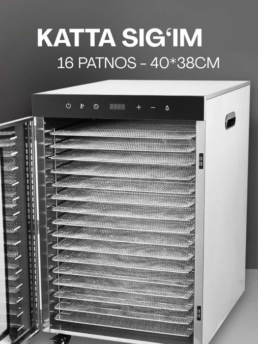 Дегидратор Uskunalar.uz US-16 для овощей,Сушилка фруктов и мяса,,