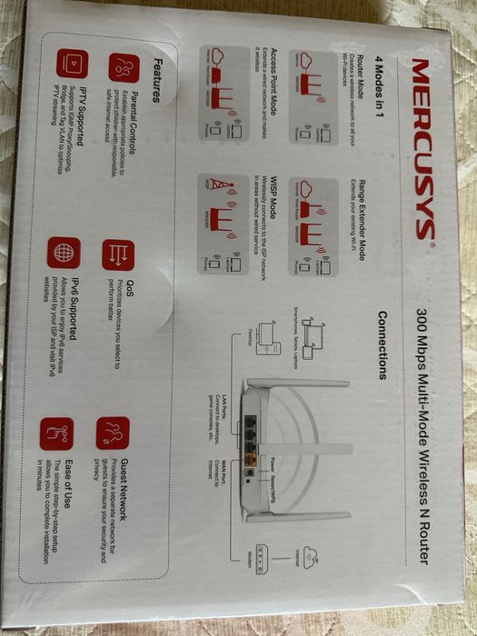 Рутер MERCUSYS 300Mbps Multi-Mode