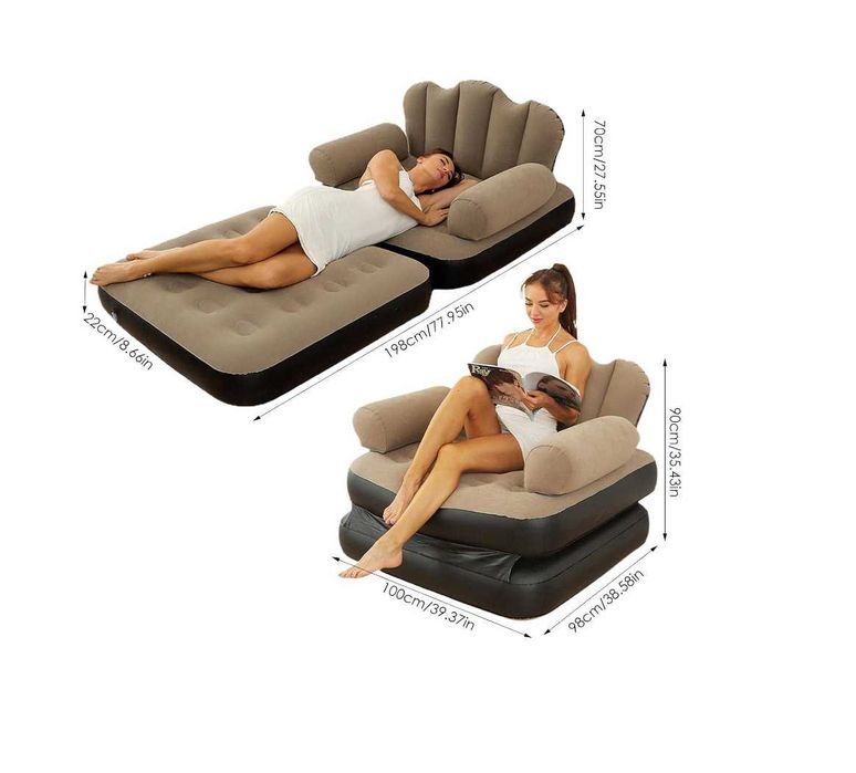 Кресло надувной-198х70х22 см. Доставка бесплатная