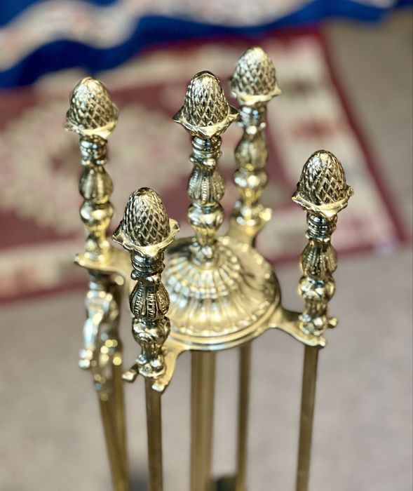 Set ustensile pentru șemineu din Bronz in stil Baroc