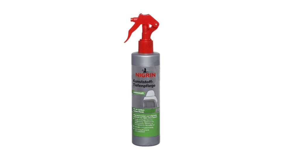 Solutie pentru reconditionare si conservare plastic Nigrin 300 ml, pentru plastic, vinyl, cauciuc si piele sintetica - Semi-Lucios