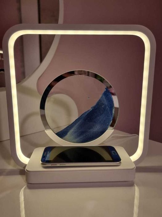 Veioza control tactil si incarcator wireless telefon