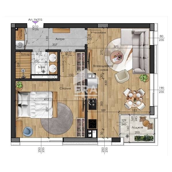 Без комисиона от КУПУВАЧА!  Ексклузивно! Двустаен апартамент за продаж