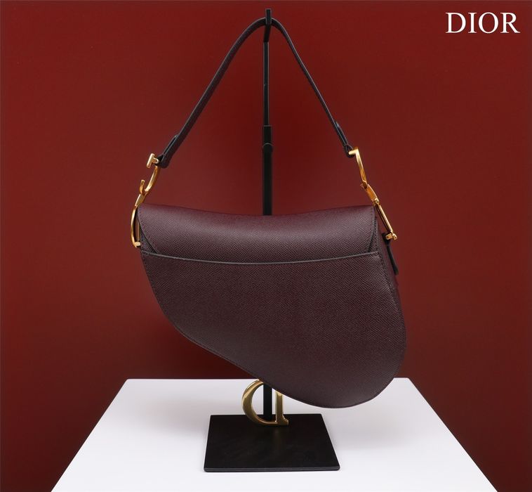 Geanta Chriastian Dior Saddle burgungy, tip Premium