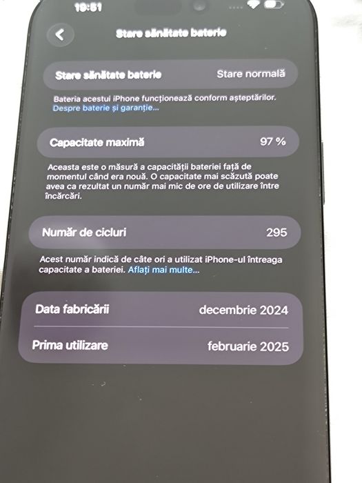 iPhone 16 pro max 97 baterie