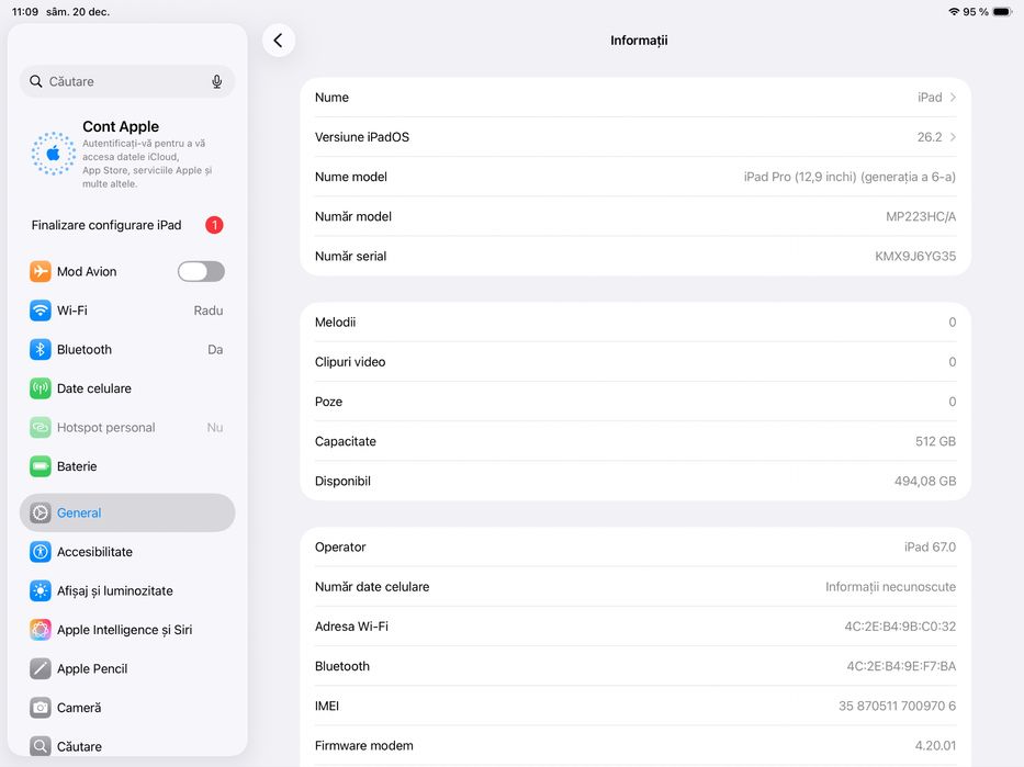 iPad Pro 12,9 M2 (6th gen) cu 512 GB si WiFi + Cellular + tast. Apple