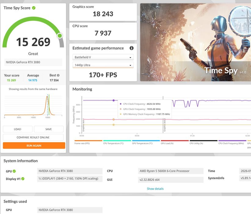 PC  Ryzen 5 5600X MSI RTX 3080 10GB  32GB RAM  750w Gold  NVME pcie 4