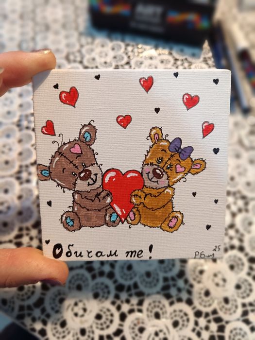 Миниатюи, ръчно рисувани магнитчета