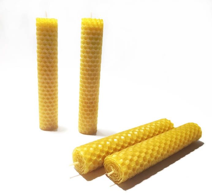 Свечи из вощины длина 13см