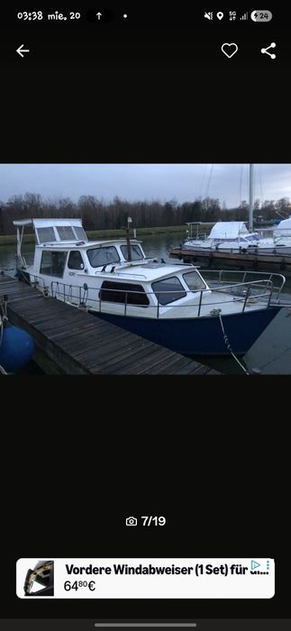 Barcă de oțel 9,50 m Van Balm Cruiser Mitsubishi 50 PS Bo...