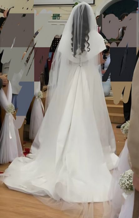 Rochie de miresa A line tafta