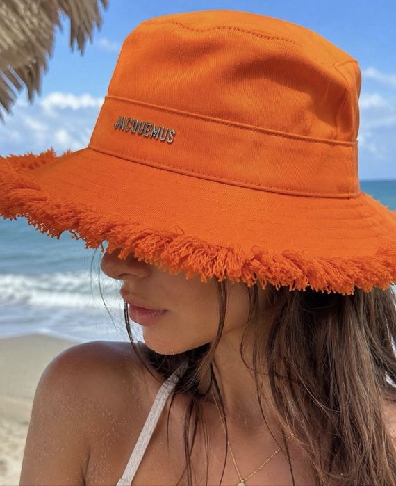 Jacquemus Orange 'Le Bob Artichaut' Beach Hat