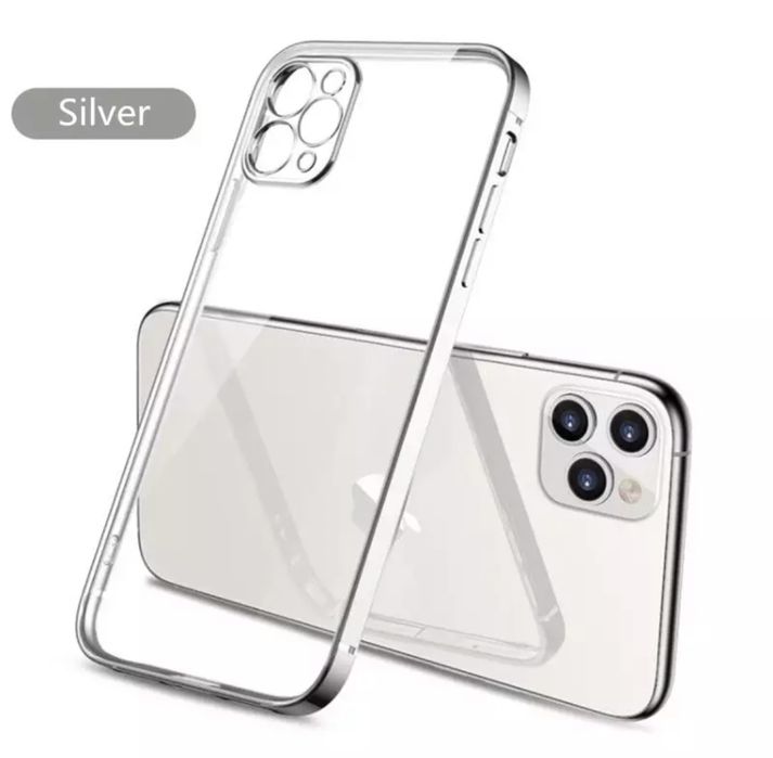 Husa Luxury Margine Colorata Spate Clar - Iphone 12/13/14 PRO MAX