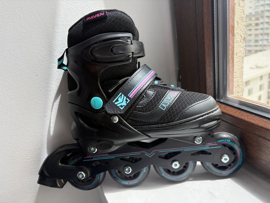 Role Raven Drill Mint/Pink reglabile marimea 34-37