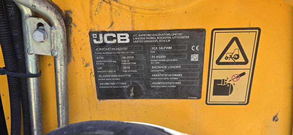 Buldoexcavator JCB3CX 2019 - 5147 ore cu 3 cupe si picon