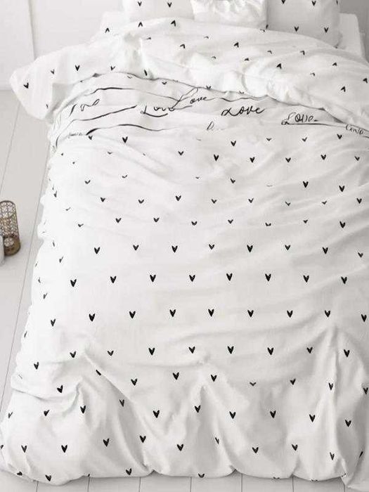 Set husă de pilota Love On Love Alb, 3 piese, 200x220 cm,