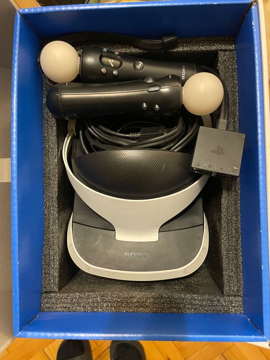 Sony PlayStation VR комплект за PS4 + Оригинална кутия + 3 игри!